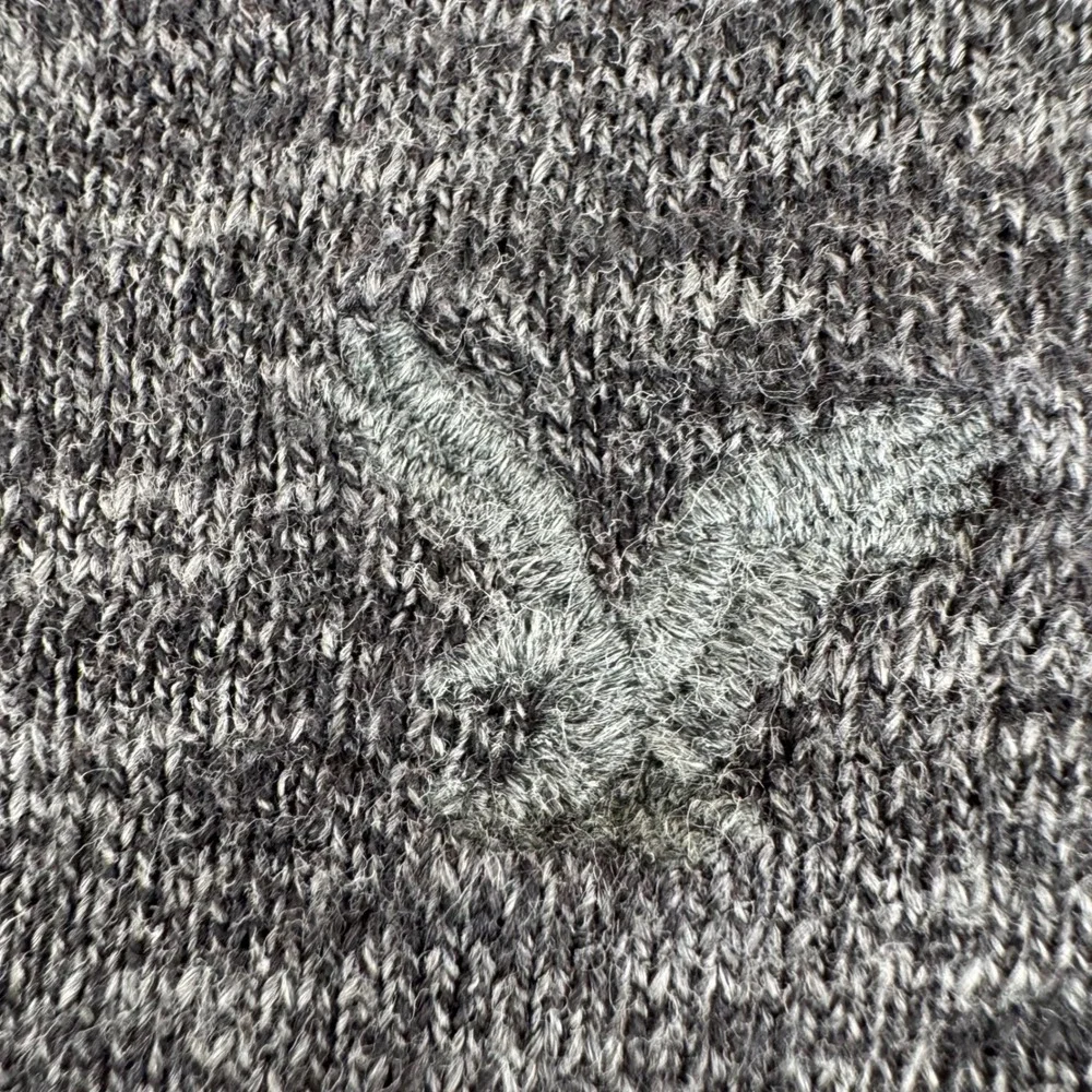 American Eagle V-Neck Sweater Mens Large Charcoal Gray Athletic Fit‎ Cotton